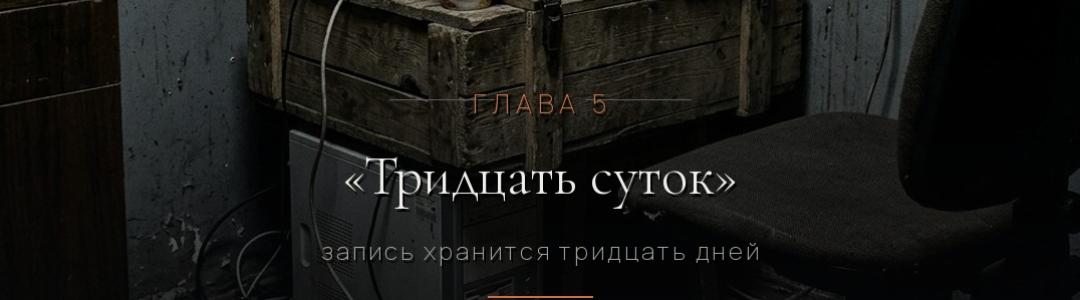 «КАМИЛА». Глава пятая — «Тридцать суток».