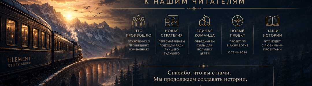 НОВОСТИ ELEMENT STORY GROUP — приостановка работы, будущее и планы.
