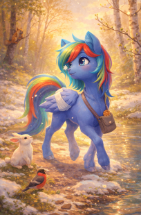 Обложка книги Опасная оттепель, пони и печенье