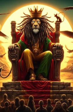 Обложка книги Король-лев и аллегория растаманского мессии