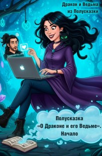 Обложка книги Полусказка «О Драконе и его Ведьме». Начало
