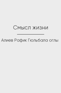 Обложка книги Смысл жизни