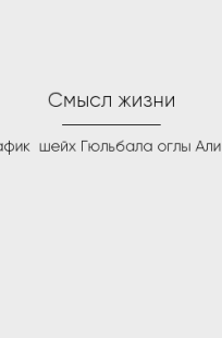 Обложка книги Смысл жизни