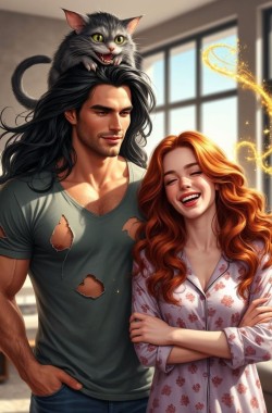 Обложка книги Кот, футболка и утренняя улыбка